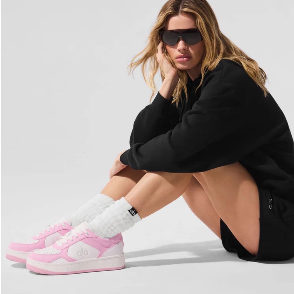ALO Yoga Pink and White Women's Sneakers